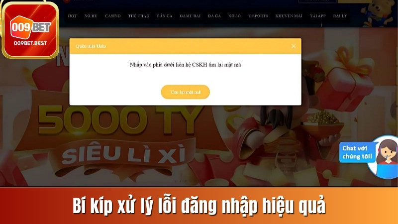 Bí kíp xử lý lỗi đăng nhập hiệu quả