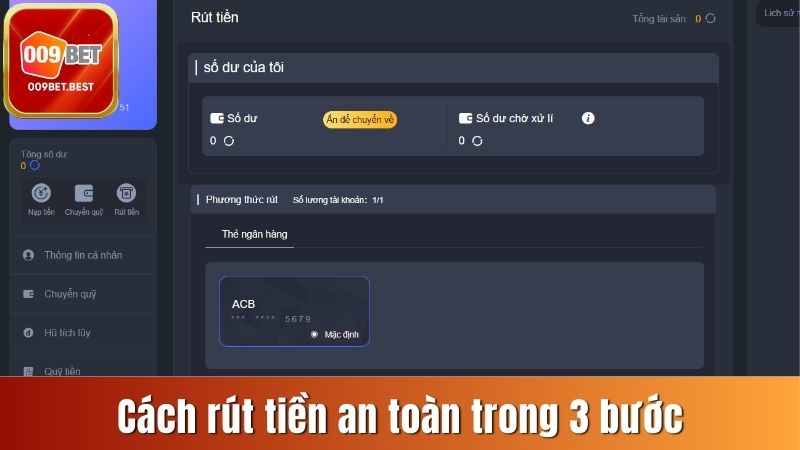 Cách rút tiền an toàn trong 3 bước