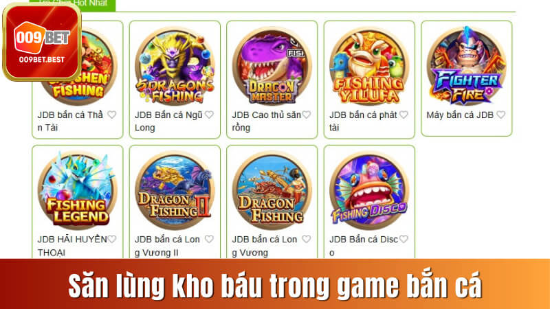 Săn lùng kho báu khổng lồ trong game bắn cá