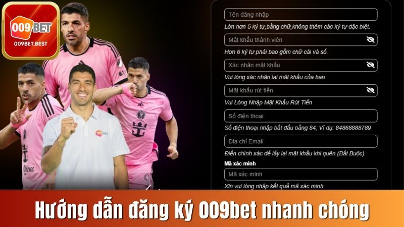 Thực hiện đăng ký 009bet theo hướng dẫn